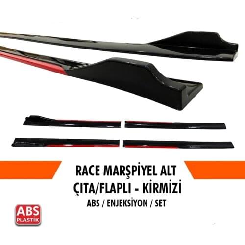 Universal Side Skirt Left Right 2 Pieces ABS Plastic Red - Blue - Yellow - Gray - Black Color Options