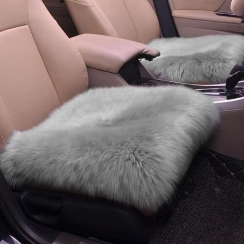 Universal Car Seat Cushion Cover Winter Warm Car Auto Seat Cushion Plush Wool Protector Seat Pad Home Chair Mat Car Seats Cover