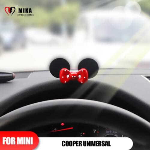 Universal For Mini Cooper F55 F56 R55 R60 Mouse Ears Cute Vehicle Interior Stickers Ornaments Auto Decorative Car Accessories
