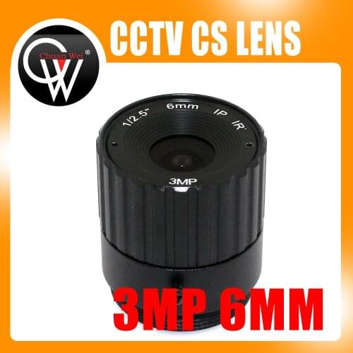 3Mega pixels 6mm CS lens IR Fixed CS Lens 1/3" CS F1.6 lens for CCTV Security Camera Free Shipping