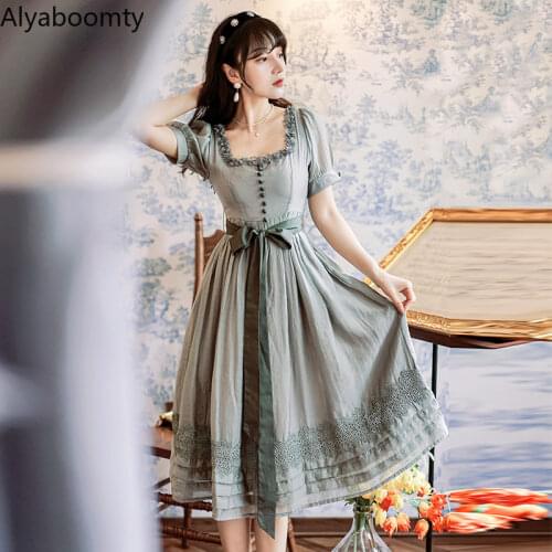Alyaboomty Summer Dresses With Buttons
