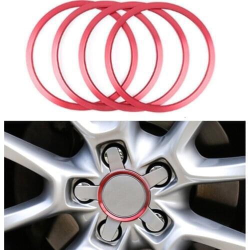 4pcs/Set Car Styling Aluminum Alloy Wheel Hub Cover Decorative Circle Trim For Audi A3 A4l A6L Q3 Q5 A5 Car Accessories