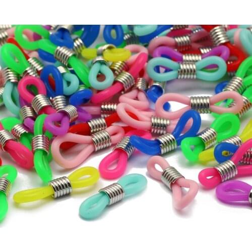 50pcs Glasses Chain Silicone Rubber Ring Non Slip DIY Connector Supplier Strap Eyelets Rope Sunglasses Cord Accessory Wholesale