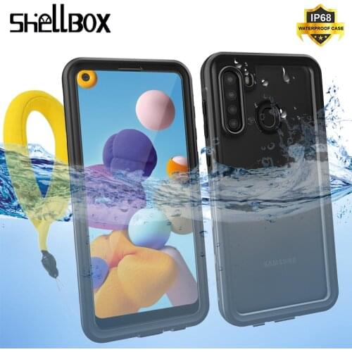 Shellbox IP68 Diving Swimming Waterproof Case For Samsung Galaxy A51 A32 A52 A72 5G Shockproof Silicone Cover