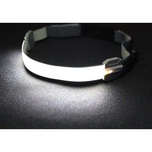 COB+LED Flashlight Mini Head Band Lamp Outdoor Running Soft USB 3 Modes