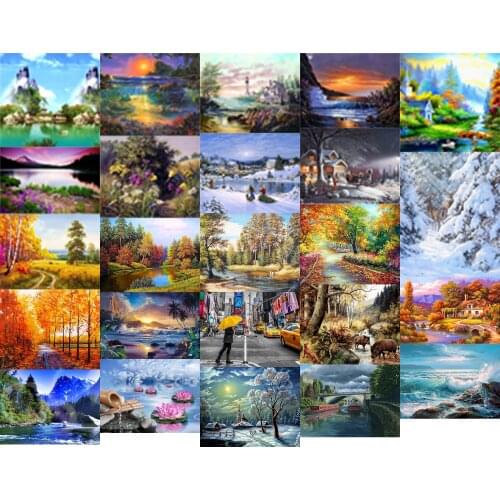 Scenery 6 cross stitch kit people 18ct 14ct UNprinting11ct count print canvas stitches embroidery DIY handmade needlework