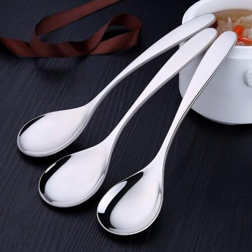 Stainless Steel Coffee Snacks Fruit Prikkers Dessert Spoon Long Handle Tea Spoons Kitchen Hot Drinking Flatware 5pc/lot