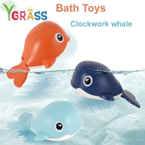 Baby Bath Toy Kids Water Toys Swivel Whale Clockwork Wind up Bathroom Toys Swiming Pool Games Bathing Beach Toy For Children