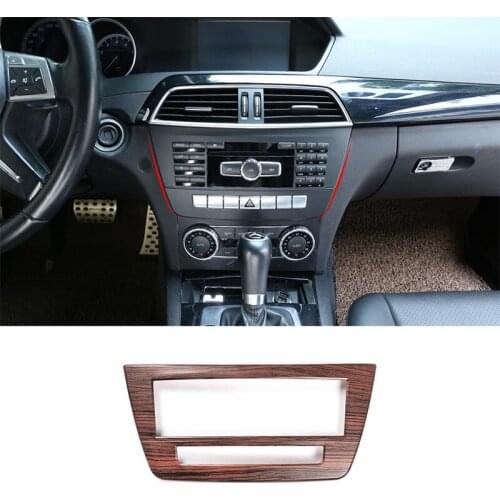 For Mercedes Benz C Class W204 2011 2012 2013 2014 Car Interior ABS Center Console CD Decoration Frame Cover Trim Accessories