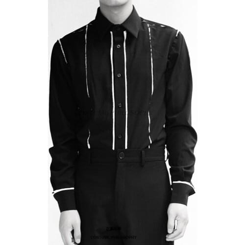 [Customization] Big yards mens clothing! 2021 Original splicing spring and autumn mens shirts