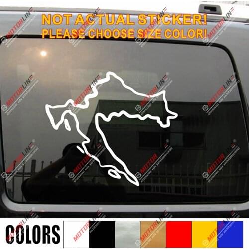 Croatia Map Decal Sticker Outline Silhouette Croatian Car Vinyl die cut a