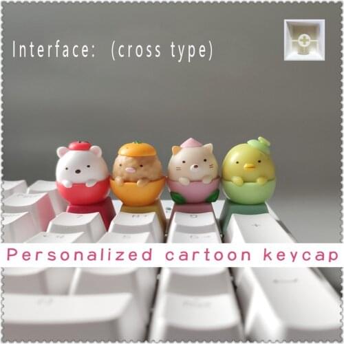 Cherry Profile Kawaii Cute Custom Anime Keycaps Mechanical Gaming Keyboard Pbt Keycap Keyboards Accessories White PBT Key Cap R4