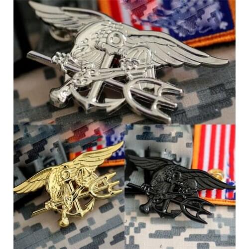 US Navy Seal Eagle Anchor Trident Mini Medal Uniform Insignia Badge Army Badge Halloween Cosplay Prop Brooch Toy
