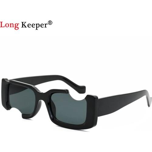 Fashion Hip Hop Sunglasses For Women 2021 Personality Gap Hole Sun Glasses Men High Quality Vinatge Square Goggle Sunglass UV400