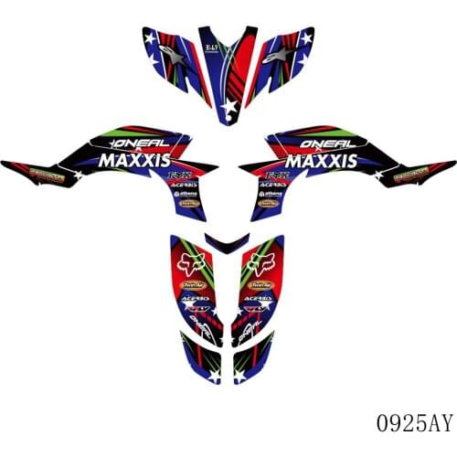 Full Graphics Decals Stickers Motorcycle Background Custom 3M For YAMAHA YFZ450R YFZ 450R YFZR 450 2003 2004 2005 2006 2007 2008