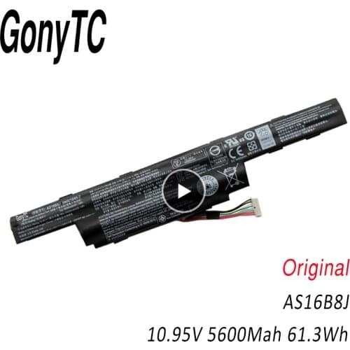 GONYTC Original AS16B5J 5600mAh AS16B8J Laptop Battery For Acer For Aspire E5-575G-53VG 15.6" 3ICR19/662-2