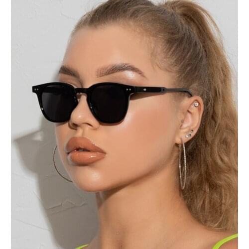 Rivet oval sunglasses women men 2021 brand designer black white Leopard yellow driving sun glasses retro oculos de sol feminino