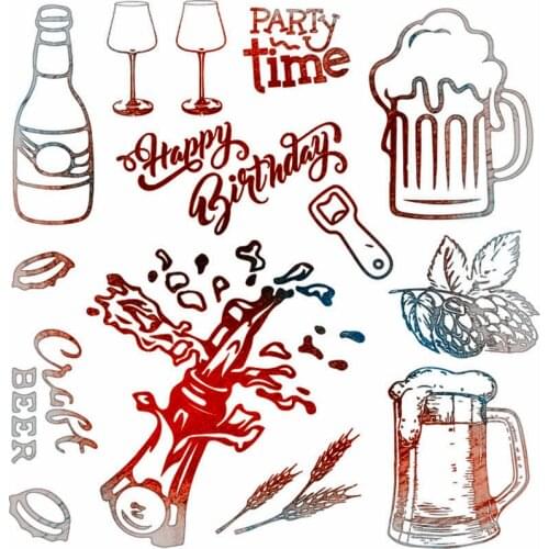 PANFELOU Beer carnival Transparent Clear Silicone Stamp/Seal DIY scrapbooking/photo album Decorative clear stamp sheets