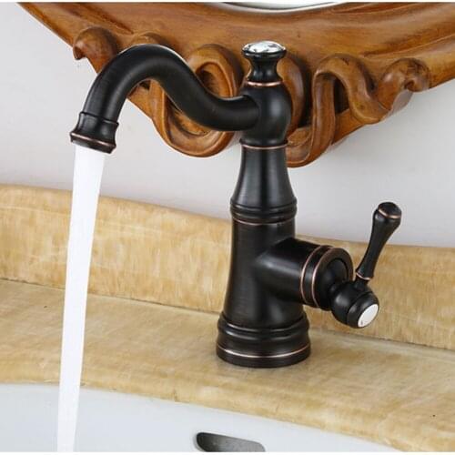 Deck Mounted Mixer Tap 360 Degree Crane For Kitchen Faucet Rotation Single Hole Basin Faucet Single Handle Water Tap 12127