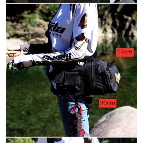 Professional fishing bag High density waterproof Oxford One shoulder diagonal waist Package Tools lure reel snack Storage pouch