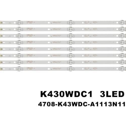 LED backlight strip for TCL Y43G1B LE43E6850 43PFS4062 43PUH6002/96 43PUH6002 LE43M3570 4708-K43WDC-A1113N11 A3113N11 A2113N11