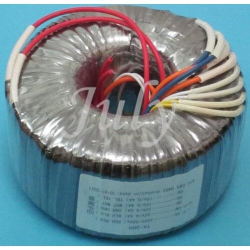 Toroidal transformer 300W dual 36V (4A) + dual 15V (0.4A) ring cattle power transformer, oxygen-free copper enameled wire