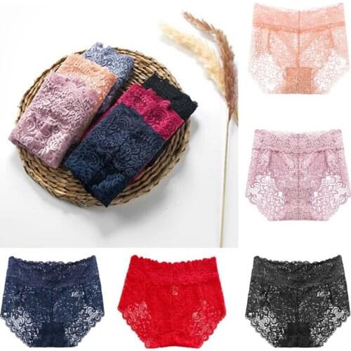 Seamless Brief Women High Waist Underwear Without Traces Sexy Lace Panties Female Breathable Soft Panties Underwears Plus Size