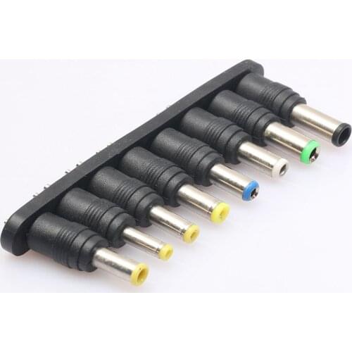 Universal 1 set = 8pcs / set 5pin Jack Plugs DC for Laptop AC Power Adapter Tips Connectors for Computer Notebook Mar29