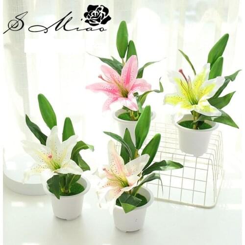Virtual Flower Lily Bonsai Creative Indoor Party Scene Decoration