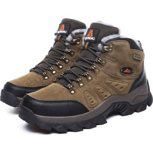 Winter Mens Ankle Boots Classic Outdoor Athletic Sneakers Shoes Men Women Boots Female Warm Large Size Cotton Shoes Snow boots