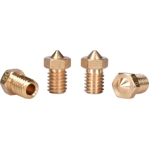 3D V6 Nozzle V6 J-head Hotend Extruder Reprap 3D Printer Brass Nozzle 0.2/0.25/0.3/0.4/0.5/0.6/0.8/1.0MM For 1.75mm Filament