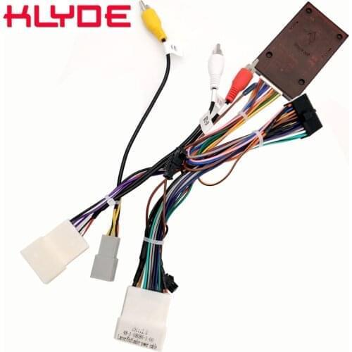 KLYDE Car Stereo Radio Wire Power Harness Adapter with Canbus Decoder for Mitsubishi Outlander Lancer Pajero Car with Amplifier