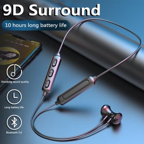 Wireless Magnetic Bluetooth 5.0 Headphones Sports Stereo Neck Hanging Headset Waterproof Noise Reduction earphone For Smartphone