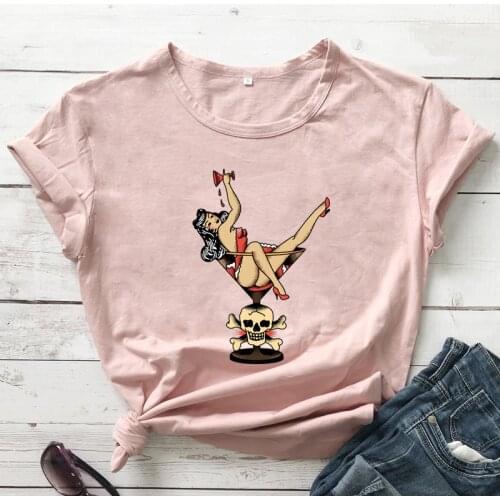 Colored Girl Drinking Champagne T-shirt Women Vintage Day Drinking Tshirt Aesthetic Hipster Graphic Tee Shirt Top