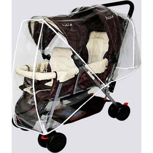 Cart Raincover Windproof Rain Cover Universal Rain Cover For Twin Stroller Dust-Proof Rainproof Twins Baby Pushchairs Raincoat
