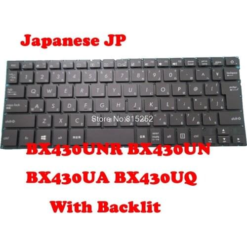 Laptop Keyboard For ASUS BX430UNR BX430UN BX430UA BX430UQ Brown With Backlit Without Frame Japanese JP