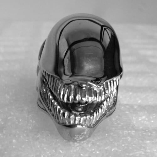 Domineering 316L Stainless Steel Skull Tooth Rings for Motorcycle Party Personality Punk Cool Biker Rings Men Jewelry Party Gift