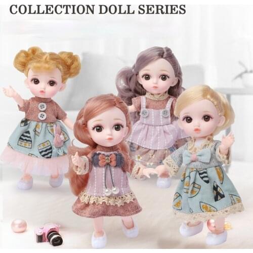 16cm Doll 12 balls Joint Body BJD Dress Up Doll Set Play House Girl Gift Bjd Dolls