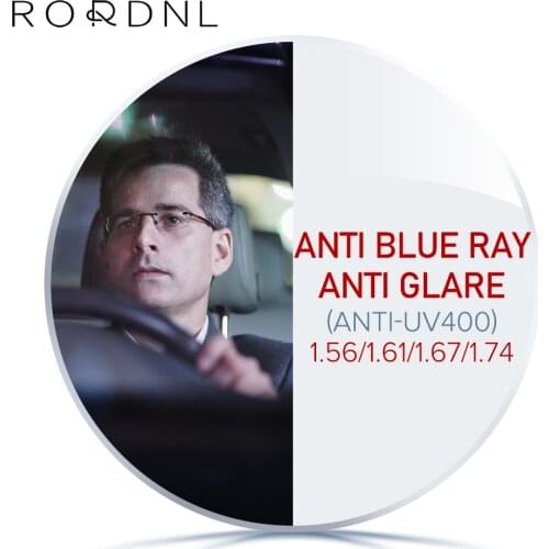 Anti Glare Light Anti Blue Light Prescription Lens 1.56 1.61 1.67 Optical Myopia Drive Glasses Lenses Hyperopia CR-39 Lens Clear