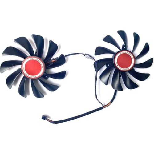 NEW 2PCS 95MM FDC10U12S9-C CF1010U12S 4PIN RX590 Cooling Fan For XFX RX580 GPU For HIS RX 590 580 570 Graphics Video Card Fans