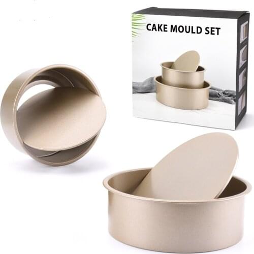 Steel Baking Box Non-Stick Mold Mousse Cake Decoration Chocolate Handmade Round Biscuit Muffins Soaps DIY Tool