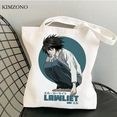 Death Note shopping bag handbag recycle bag shopper shopping bag cloth net sac cabas sacola cabas