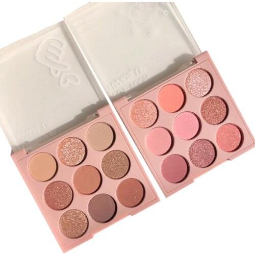 9 Colors Eye Shadow Palette Sequins Matte Pearlescent Waterproof Eye Shadow Long Lasting Natural Women Makeup Eye Shadow TSLM1