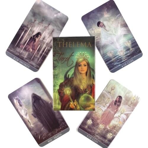 Thelema Tarot Deck Leisure Party Table Game High Quality Fortune-telling Prophecy Oracle Cards With Guide Book