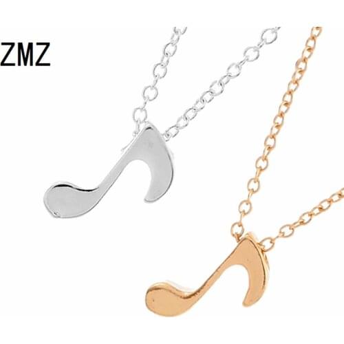 ZMZ 10pcs/lot 2018 Europe/US fashion cute musical note pendant romantic music necklace gift for mom/girlfriend party jewelry