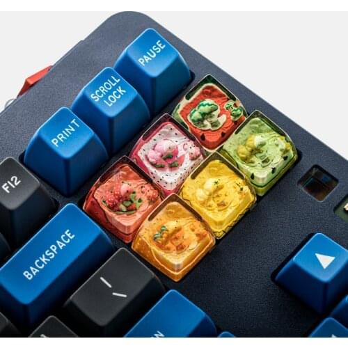 1pc Mechanical Keyboard Handmade Resin Key Cap for MX Switch Creative Customized Fruits Keycap SA Profile