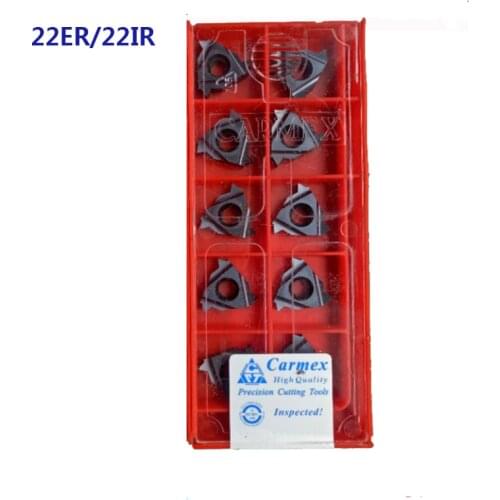 10pcs 22ER 22IR N55 N60 4.0TR 5.0TR 3.5ISO 4.0ISO 4.5ISO BMA Original Carmex Carbide Inserts CNC Lathe Tool Thread Turning Tool