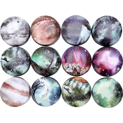 12Pcs Colorful Marble Metal Storage Tin Candle Making Containers DIY Candle Kit Holder Storage Candy Jars Craft Cans with Lids