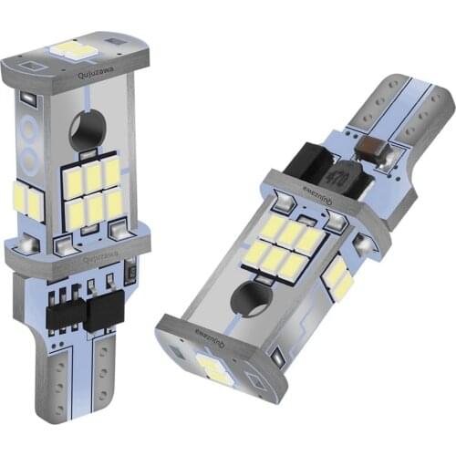 2PCS T15 W16W 921 912 Super Bright 1500Lm LED Car Backup Reserve Lights Tail Brake Lamp Auto Wedge Daytime Running Lights White