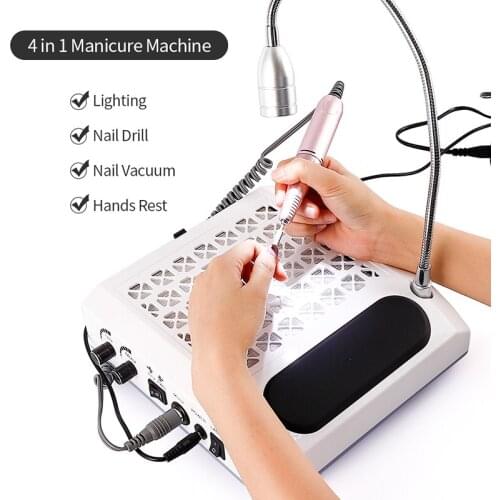 2021 Professional high power nails drill 4 in 1 nail dust collector machine for nail salon